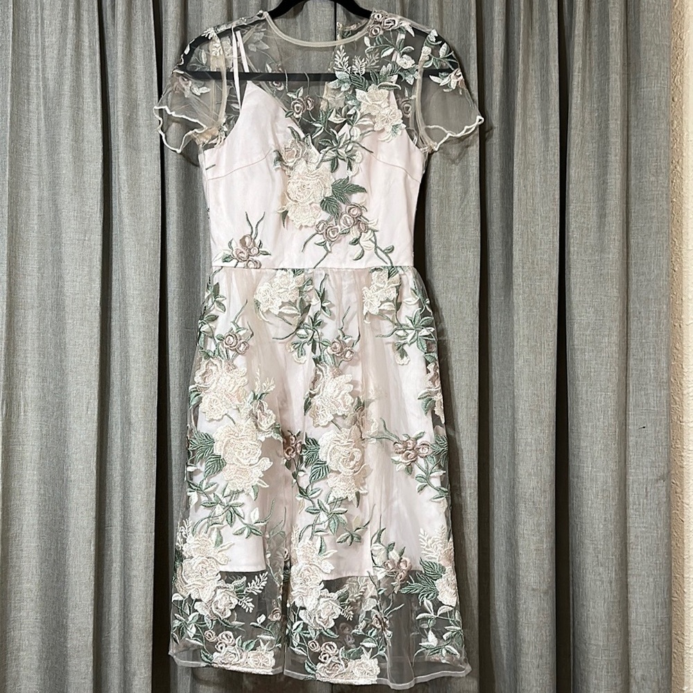Chi Chi London floral embroidery dress